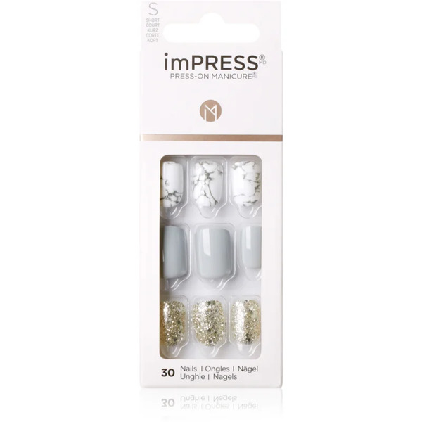  Kiss Impress Short False Nails Self-adhesive Knock Out 30 Pc 