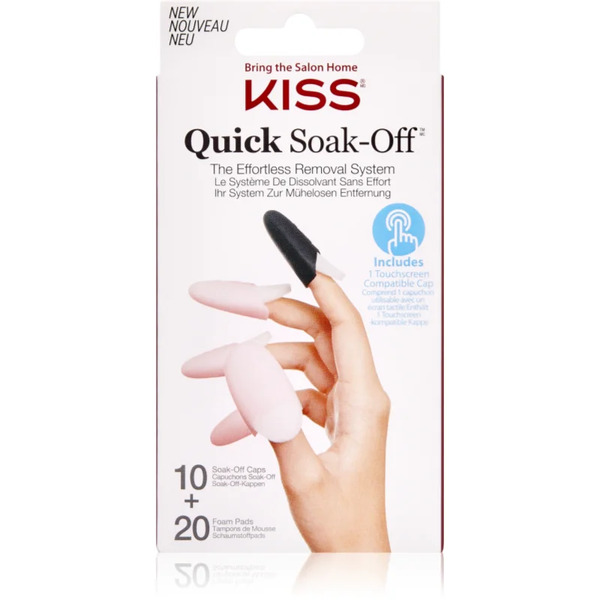  Kiss Quick Soak-off Remover Caps Set For Nails 30 Pc 