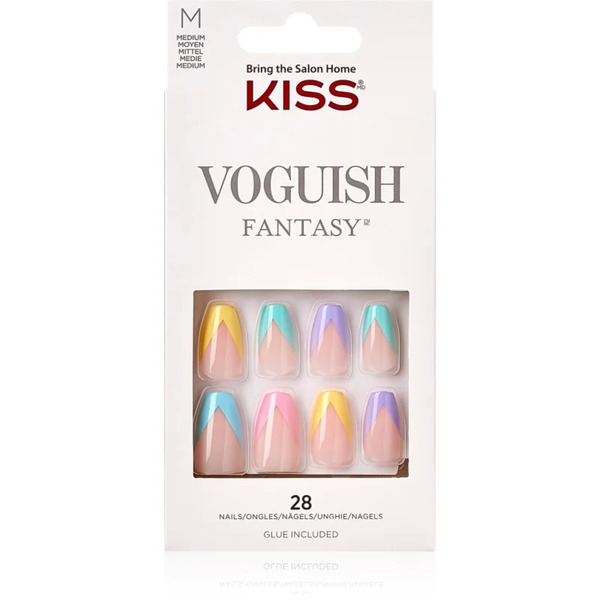  Kiss Voguish Fantasy Candies False Nails Medium 28 Pc 