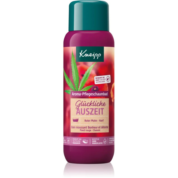  Kneipp Glückliche Auszeit Bath Foam Red Poppy & Cannabis 400 Ml 