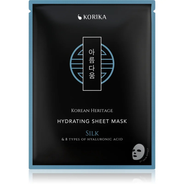  Korika Korean Heritage Silk & 8 Types Of Hyaluronic Acid Hydrating Sheet Mask Moisturising Face Sheet Mask 25 G 