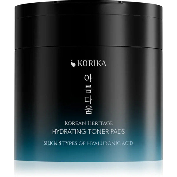 Korika Korean Heritage Silk & 8 Types Of Hyaluronic Acid Hydrating Toner Pads Cleansing Pads With Moisturising Effect 70 Pc 