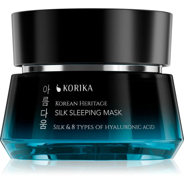  Korika Korean Heritage Silk & 8 Types Of Hyaluronic Acid Silk Sleeping Mask Moisturising Nourishing Mask Night 50 Ml 