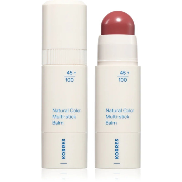  Korres Natural Color Multi-stick Balm Multi-purpose Makeup For Lips And Face Shade Vintage Rose 4.5 G 