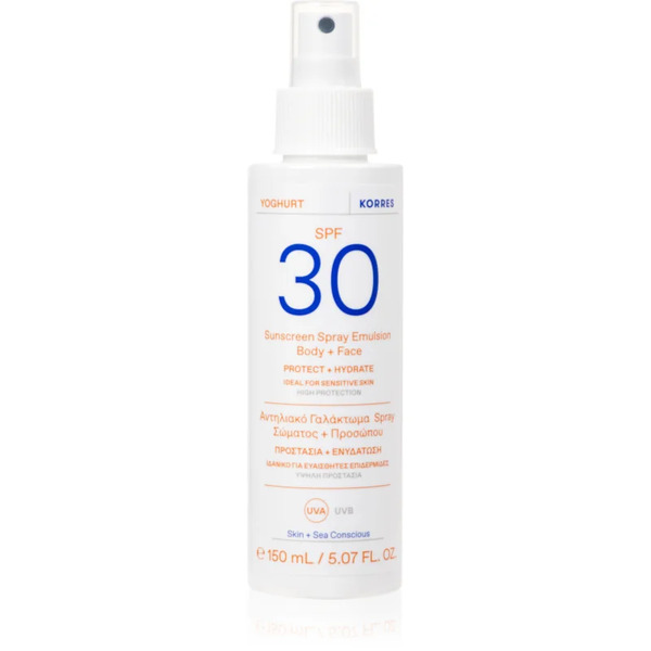  Korres Yoghurt Sunscreen Sun Lotion In A Spray For Face And Body 150 Ml 