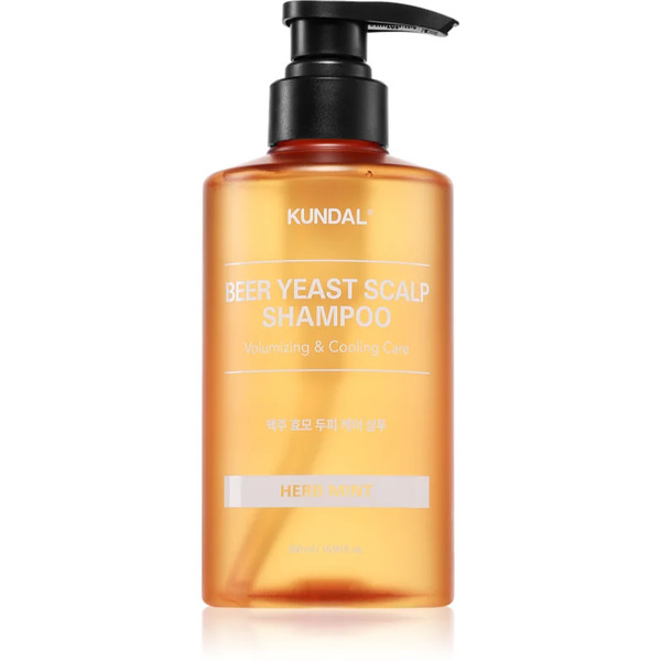  Kundal Beer Yeast Hair Loss Relief Shampoo Stimulating And Refreshing Shampoo Against Hair Loss With Aroma Herb Mint 500 Ml 