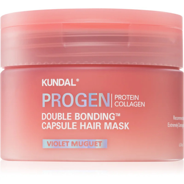  Kundal Progen Double Bonding Capsule Hair Mask Restorative Mask For Damaged Hair With Aroma Violet Muguet 180 G 