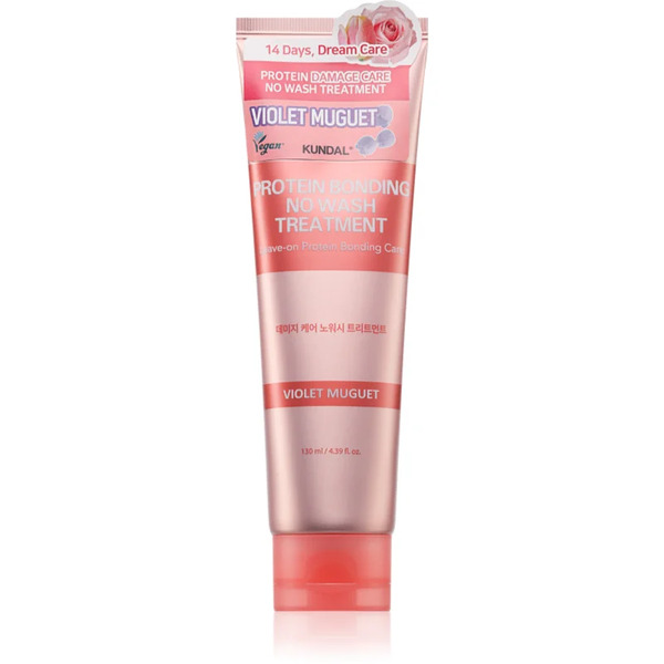  Kundal Protein Bonding Care No Wash Treatment Leave-in Treatment For Damaged Hair With Aroma Violet Muguet 130 Ml 