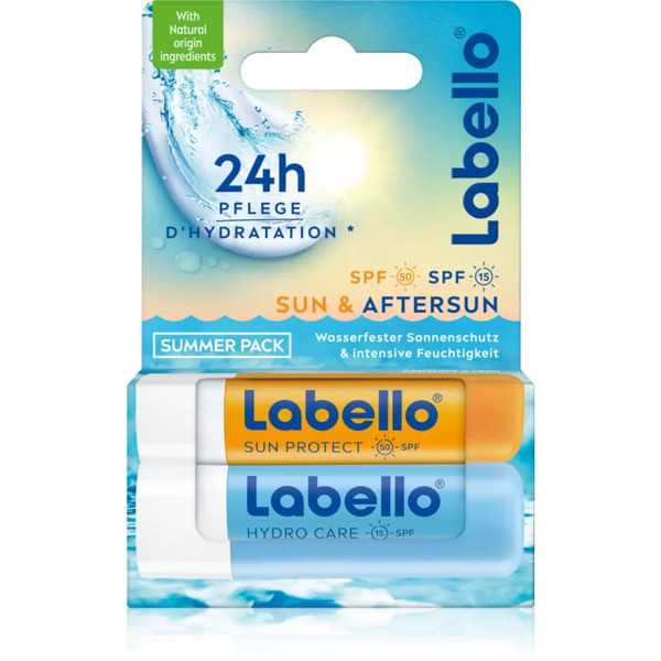  Labello Sun & Aftersun Economy Pack For Lips 