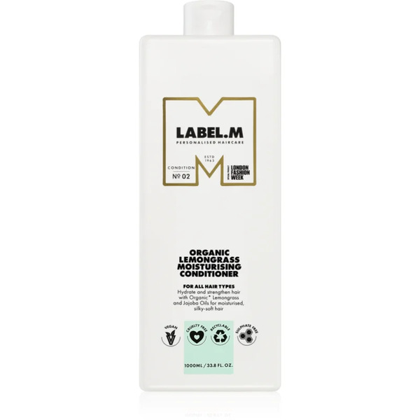  Label.m Organic Lemongrass Moisturising Conditioner Deeply Hydrating Conditioner With Lemon And Lemongrass 1000 Ml 