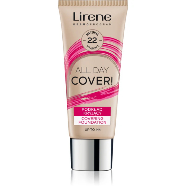  Lirene All Day Cover! High-coverage Liquid Foundation Shade 22 Natural 30 Ml 