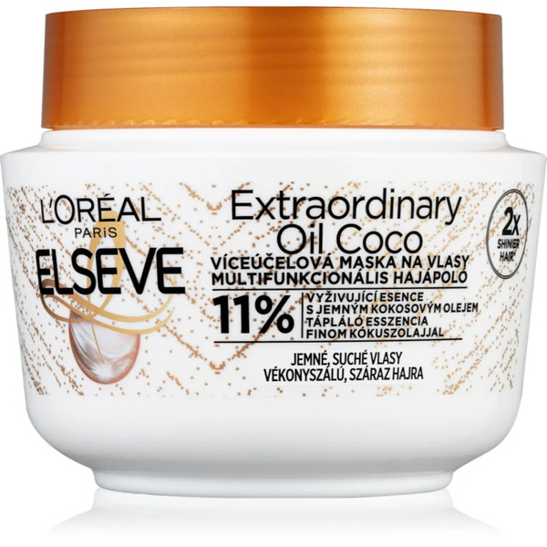  L’oréal Paris Elseve Extraordinary Oil Coconut Nourishing Mask With Coconut Oil For Normal To Dry Hair 300 Ml 