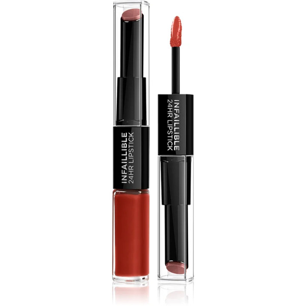  L’oréal Paris Infallible 24h Long-lasting Lipstick And Lip Gloss 2-in-1 Shade 501 Timeless Red 5,7 G 