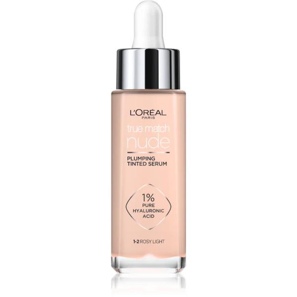  L’oréal Paris True Match Nude Plumping Tinted Serum Serum To Even Out Skin Tone Shade 1-2 Rosy Light 30 Ml 