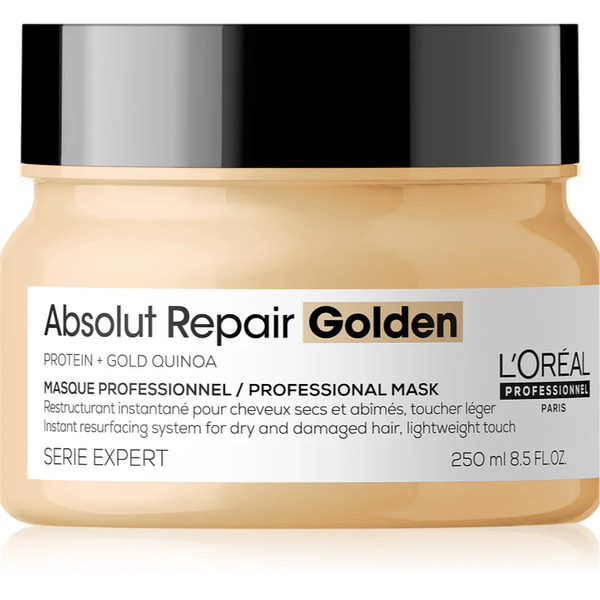  L’oréal Professionnel Serie Expert Absolut Repair Golden Regenerating Mask For Dry And Damaged Hair 250 Ml 