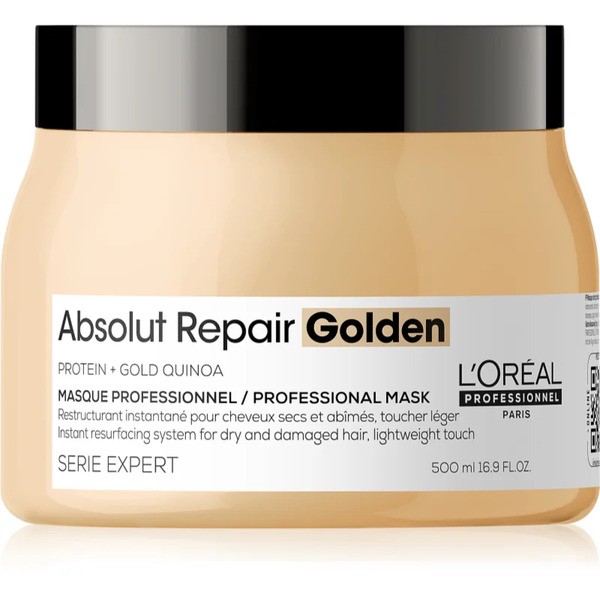  L’oréal Professionnel Serie Expert Absolut Repair Golden Regenerating Mask For Dry And Damaged Hair 500 Ml 