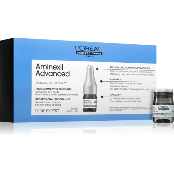  L’oréal Professionnel Serie Expert Aminexil Advanced Ampoule For Hair Growth And Strengthening From The Roots 10x6 Ml 