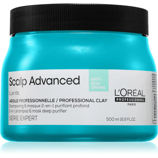  L’oréal Professionnel Serie Expert Scalp Advanced 2-in-1 Shampoo And Mask For Oily Hair And Scalp 500 Ml 