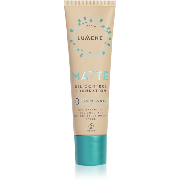  Lumene Matte Oil-control Mattifying Foundation Spf 20 Shade 0 Light Ivory 30 Ml 