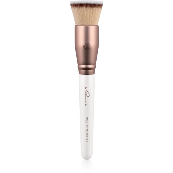  Luvia Cosmetics Prime Vegan Prime Buffer Tapered Foundation Brush Pearl White / Metallic Coffee Brown 1 Pc 