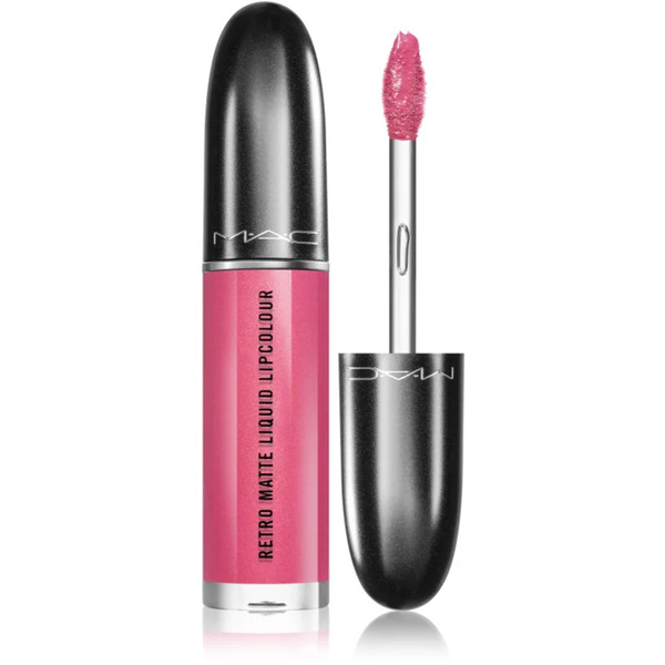  Mac Cosmetics Retro Matte Liquid Lipcolour Matt Lipstick With Metallic Effect Shade Metallic Rose 5 Ml 
