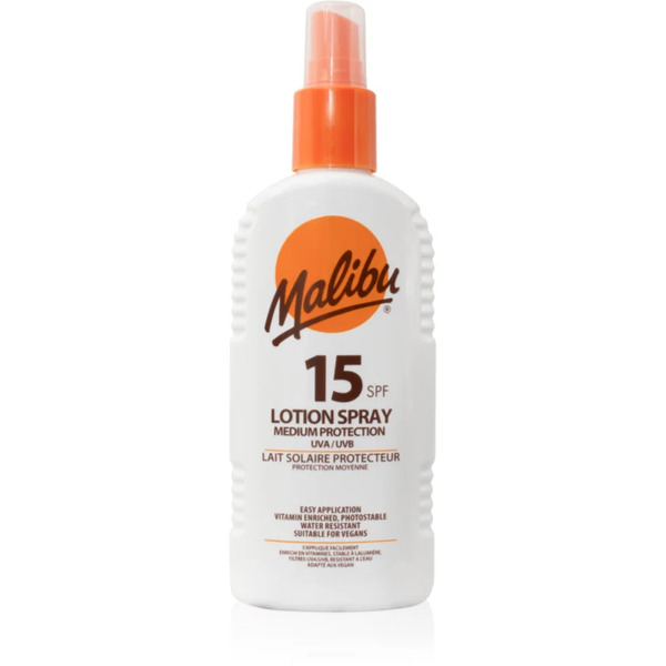  Malibu Lotion Spray Medium Protection Protective Spray Spf 15 200 Ml 