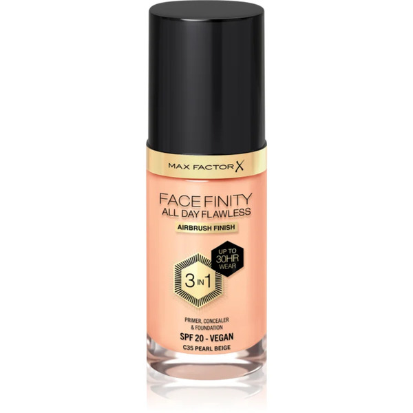  Max Factor Facefinity All Day Flawless Long-lasting Foundation Spf 20 Shade 35 Pearl Beige 30 Ml 