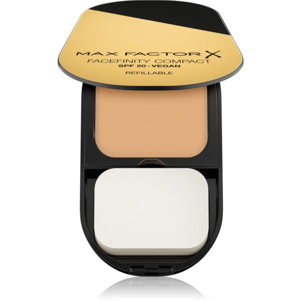  Max Factor Facefinity Refillable Compact Mattifying Foundation Spf 20 Shade 033 Crystal Beige 10 G 
