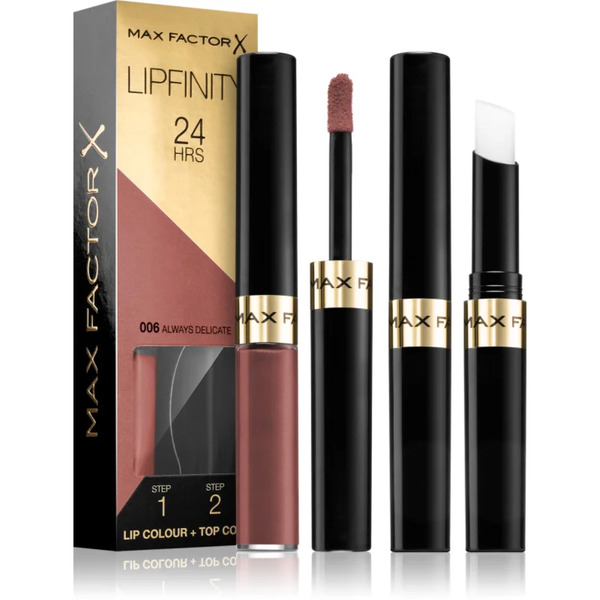  Max Factor Lipfinity Lip Colour Long-lasting Lipstick With Balm Shade 006 Always Delicate 4,2 G 