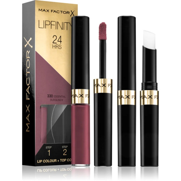  Max Factor Lipfinity Lip Colour Long-lasting Lipstick With Balm Shade 330 Essential Burgundy 4,2 G 