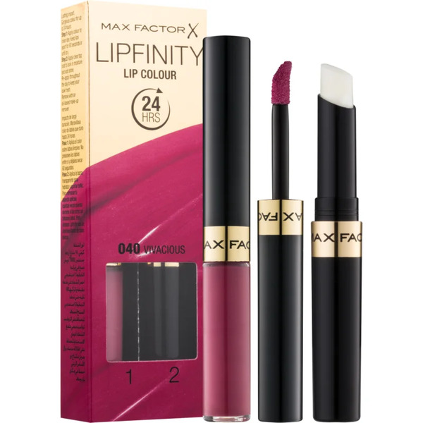  Max Factor Lipfinity Lip Colour Long-lasting Lipstick With Balm Shade 040 Vivacious 4.2 G 