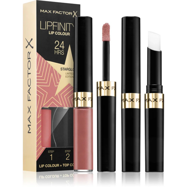  Max Factor Lipfinity Rising Stars Long-lasting Liquid Lipstick With Balm Shade 80 Starglow 1 Pc 
