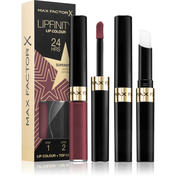  Max Factor Lipfinity Rising Stars Long-lasting Liquid Lipstick With Balm Shade 86 Superstar 1 Pc 