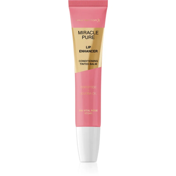  Max Factor Miracle Pure Lip Enhancer Hydrating Lip Gloss Shade 040 Vital Rose 12 Ml 