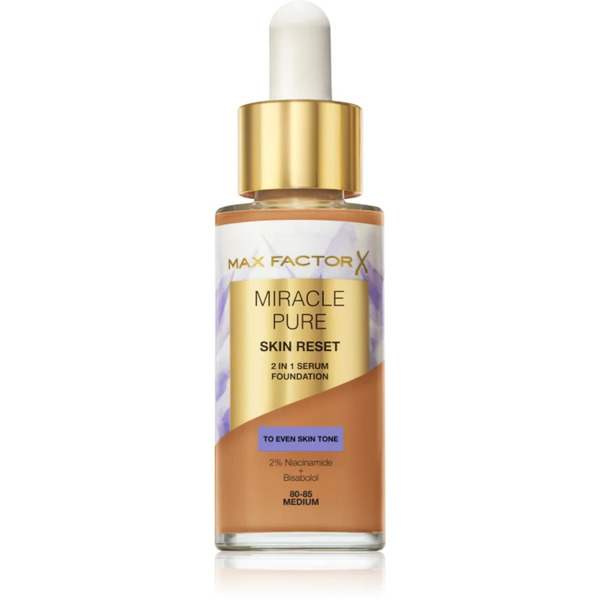  Max Factor Miracle Pure Nourishing Foundation Shade 80-85 Medium 30 Ml 