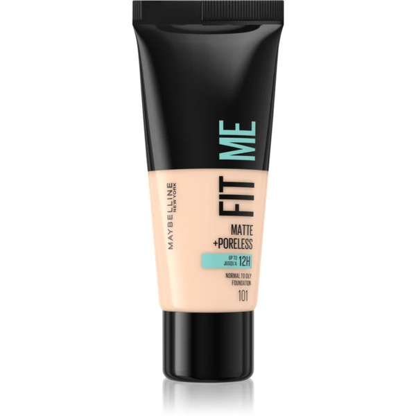  Maybelline New York Fit Me! Matte+poreless Mattifying Foundation For Normal To Oily Skin Shade 101 True Ivory 30 Ml 