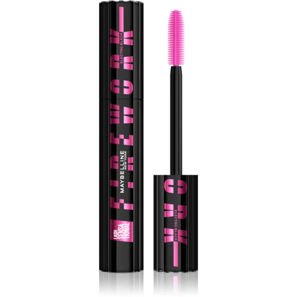  Maybelline New York Lash Sensational Firework Lengthening, Curling And Volumising Mascara Ultra Black Shade Electro Black 10 Ml 