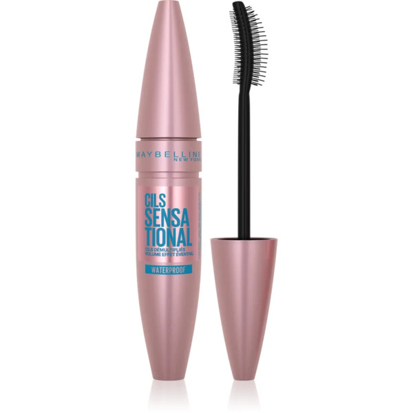 Maybelline New York Lash Sensational Waterproof Lengthening, Curling And Volumising Mascara Shade Black 9.4 Ml 