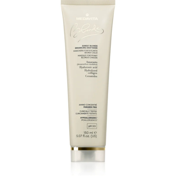  Medavita Blondie Sunset Blonde Enhancing Deep Mask Intense Mask For Blondes And Highlighted Hair 150 Ml 