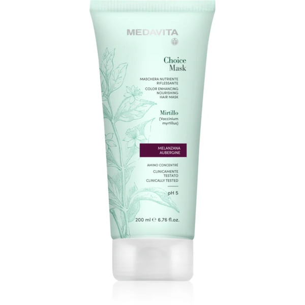  Medavita Choice Enhancing Nourishing Hair Mask Aubergine Nourishing Mask For Colour-treated Hair 200 Ml 