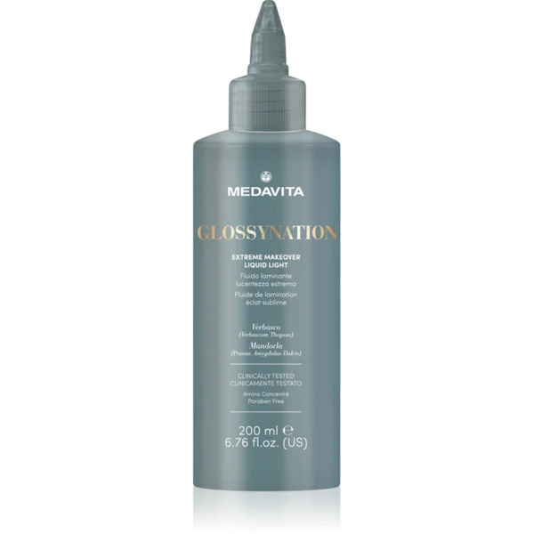  Medavita Glossynation Extreme Makeover Liquid Light Hydrating Deep Treatment To Revitalise Dull Hair 200 Ml 