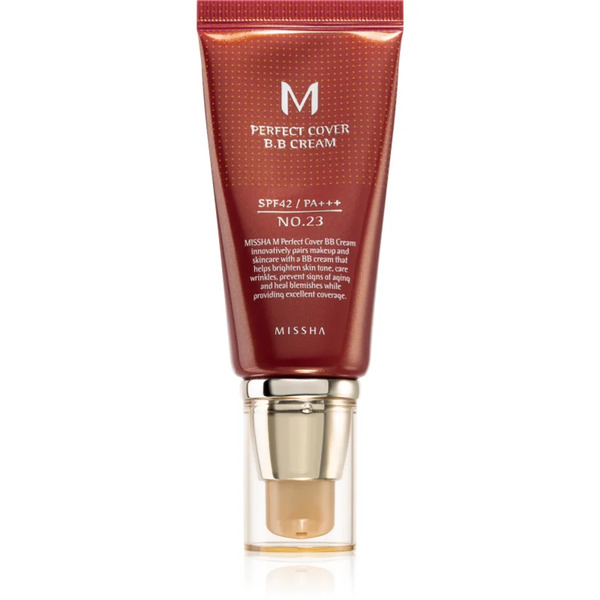  Missha M Perfect Cover Bb Cream With High Sun Protection Shade No. 23 Natural Beige Spf42/pa+++ 50 Ml 