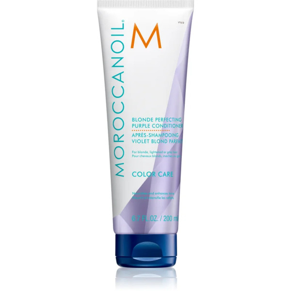  Moroccanoil Color Care Blonde Perfecting Purple Conditioner Purple Conditioner For Blondes And Highlighted Hair 200 Ml 