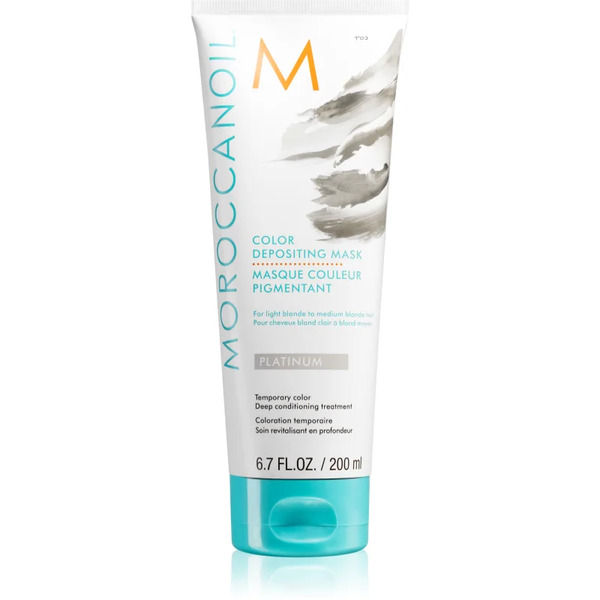  Moroccanoil Color Depositing Gentle Nourishing Mask Without Permanent Colour Pigments Platinum 200 Ml 