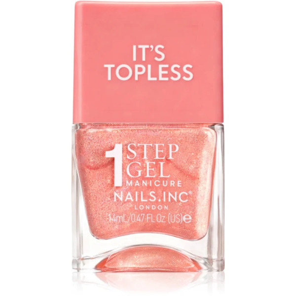  Nails Inc. It’s Topless Gel Nail Polish With Long-lasting Effect Shade Millie Peach Iridescent 14 Ml 
