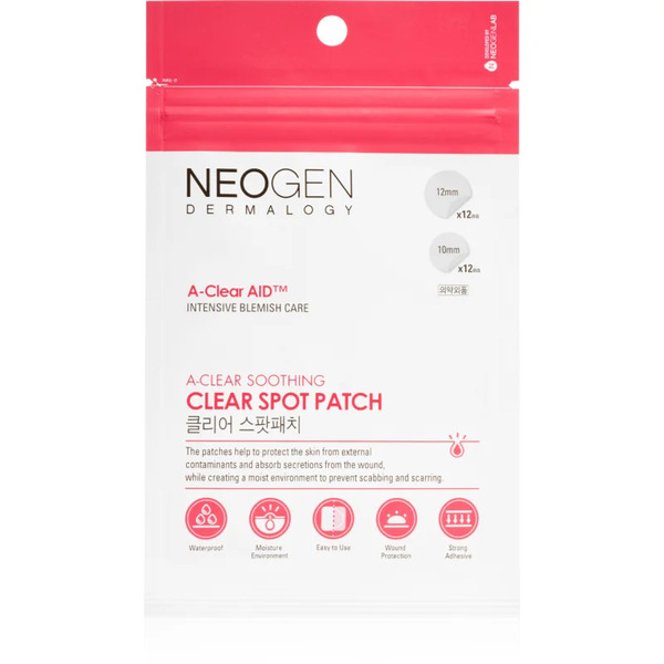  Neogen Dermalogy A-clear Soothing Spot Patch Cleansing Patch For Acne-prone Skin 24 Pc 