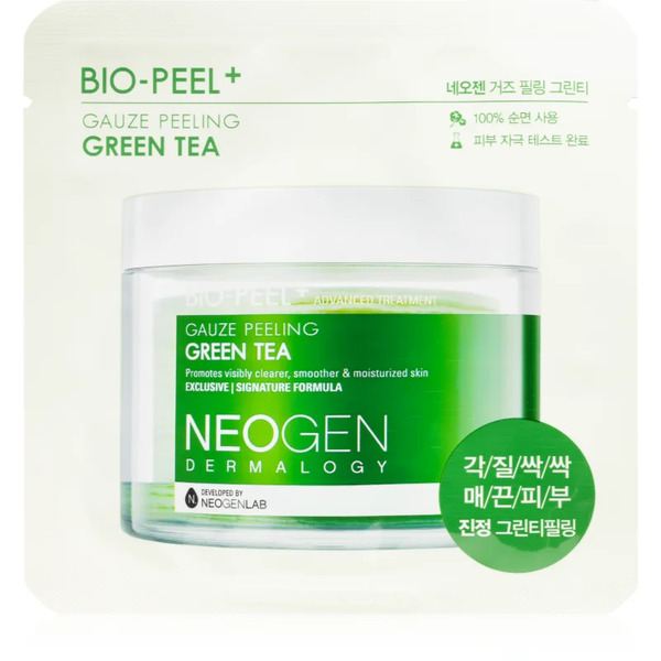  Neogen Dermalogy Bio-peel+ Gauze Peeling Green Tea Exfoliating Cotton Pads For Radiance And Hydration 8 Pc 