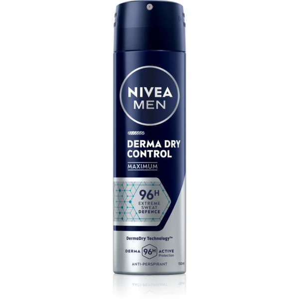  Nivea Men Derma Dry Control Antiperspirant Spray 150 Ml 