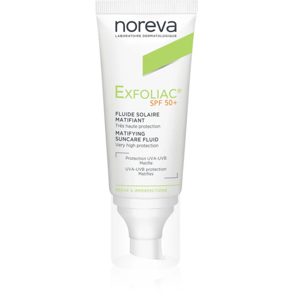  Noreva Exfoliac Mattifying Suncare Fluid Spf 50+ Protective Mattifying Fluid For The Face Spf 50+ 40 Ml 