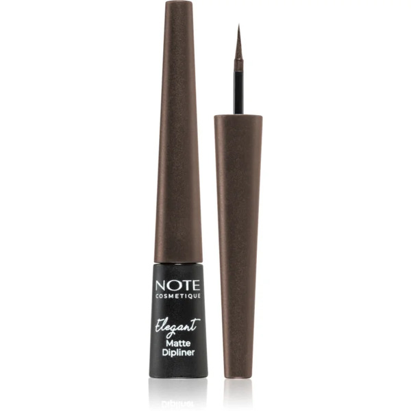  Note Cosmetique Elegant Matte Dipliner Liquid Eyeliner With A Matt Finish Shade 02 Coffee Brown 2.5 Ml 